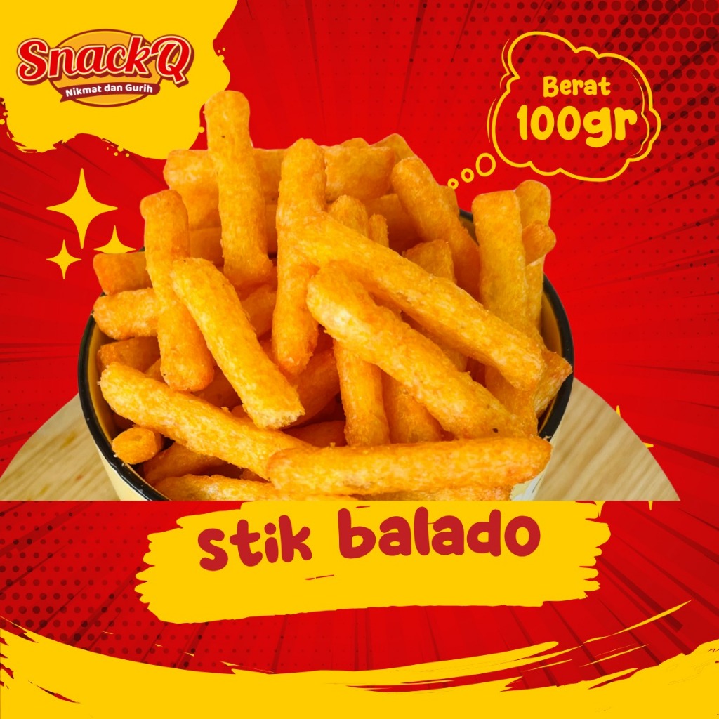 

Snackq.id - Stik Balado 100gr / Makanan Ringan / Gurih Enak Renyah