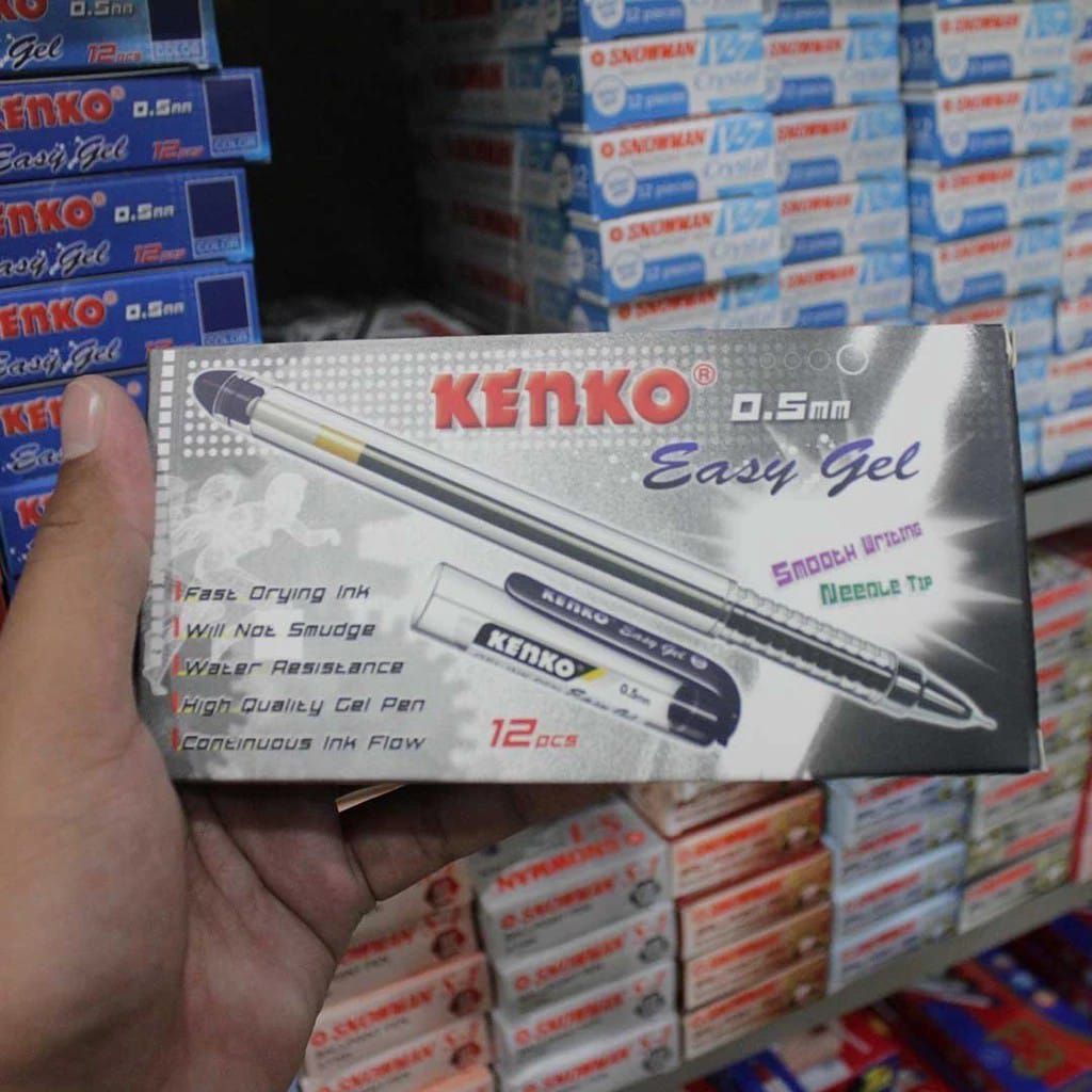 

Kenko Pulpen Easy Gel 0.5mm - Kenko hitam - Kenko biru - Kenko Merah Tahan Air (1Pcs)