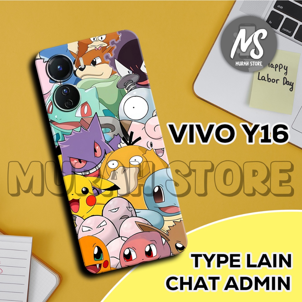 Softcase Karet VIVO Y16/MS53/Motif POKEMON/Case VIVO Y16/Silikon VIVO Y16