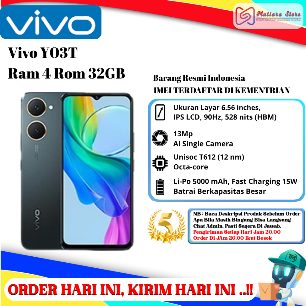 Vivo Y03T Ram 4/32GB | Ram 4/64GB