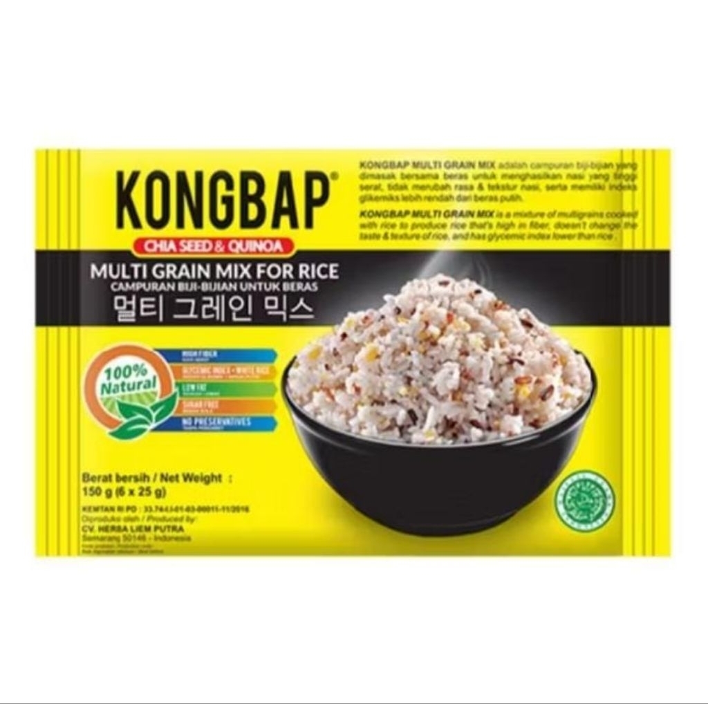 

Kongbab Beras Multi Grain Mix Chiaseed & Quinoa 150g
