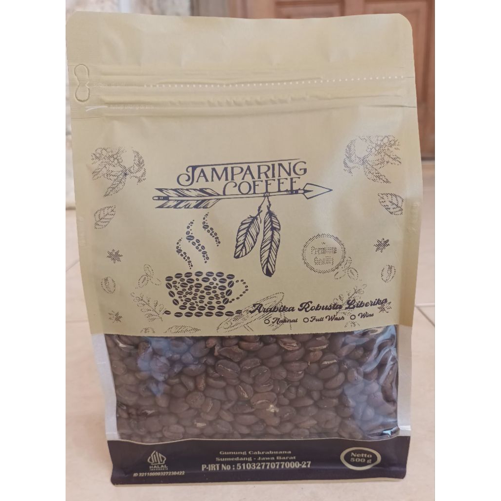 

Jamparing Coffee Kopi Arabika Roasted Bean varian Semi Wash dan Full Wash (500 gram).