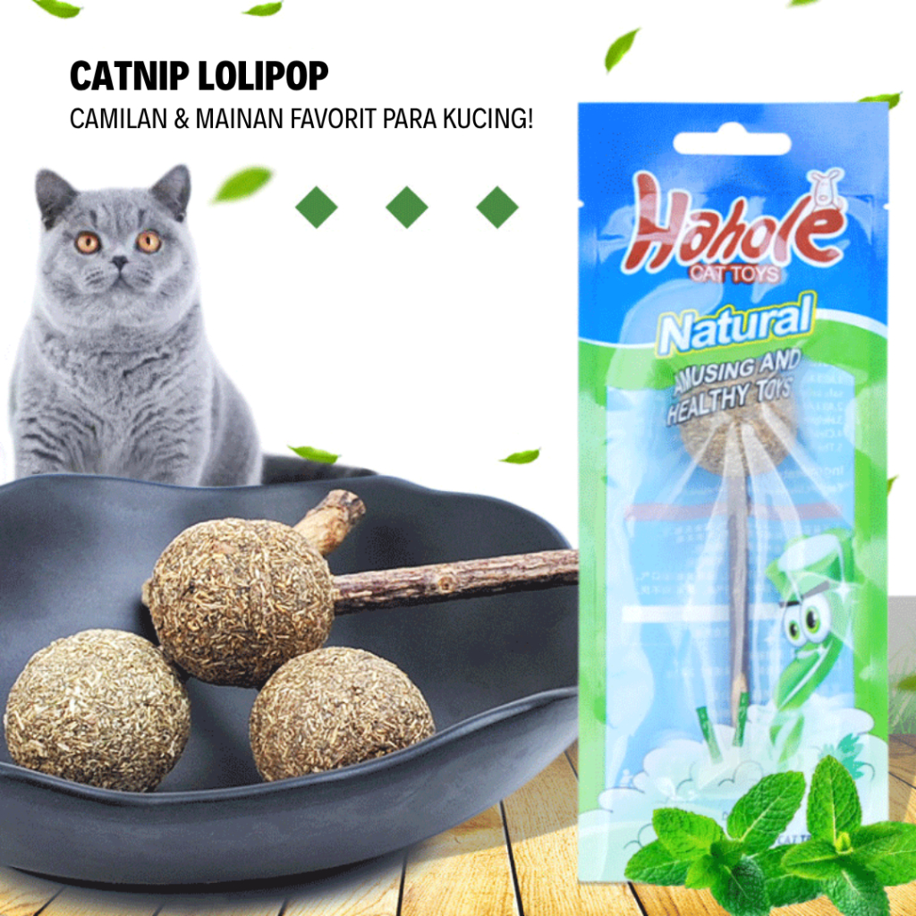 CATNIP BOLA KUCING STICK / CATNIP KAYU / CATNIP KUNYAH KUCING / CATNIP LOLIPOP