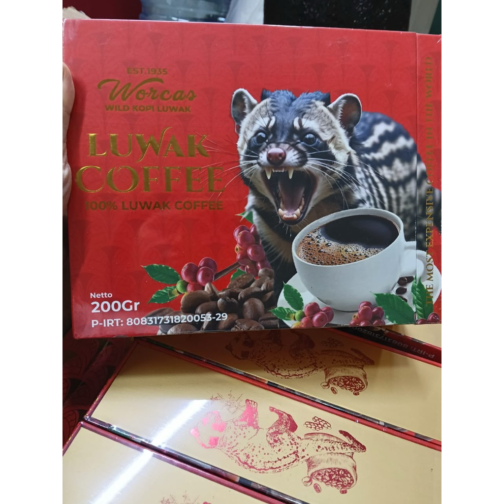 

Kopi Luwak Liar Worcas 200 gram (Sumatera King gayo and Bali King)猫屎咖啡