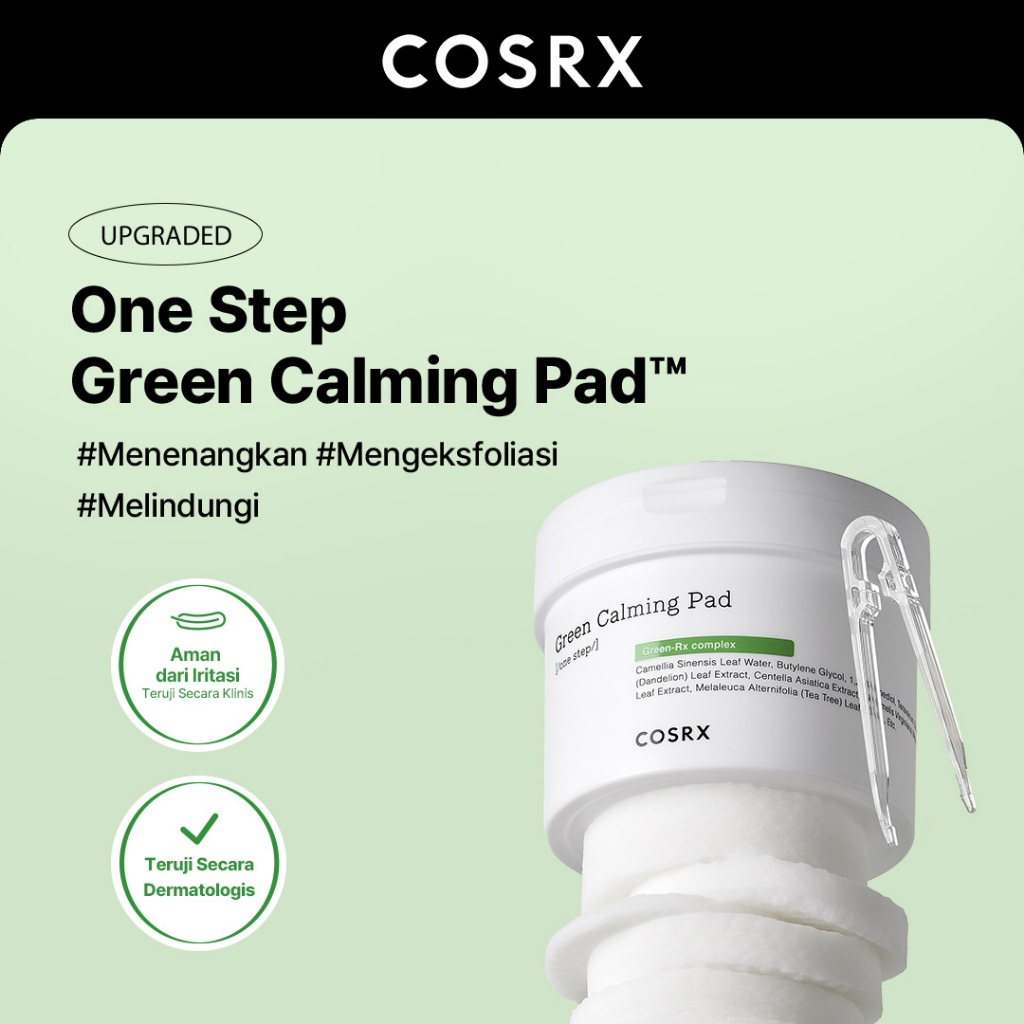 COSRX One Step Green Hero Calming Pad Skin Care - Toner Pads Untuk Kulit Sensitif (70 Pads)