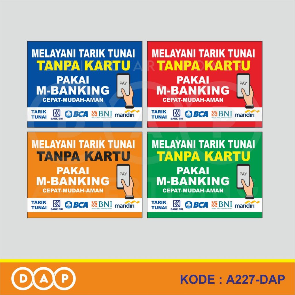 

A227 - Acrylic Sign, Akrilik Melayani Tarik Tunai Tanpa Kartu, Tahan Air, Termurah, dan Bisa Custom