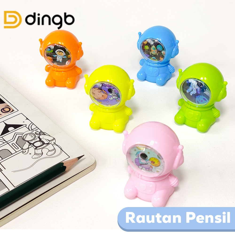 

DINGB 1 PCS PENCIL SHARPENER KARAKTER ASTRONAUT LX8816 RAUTAN PENSIL MURAH