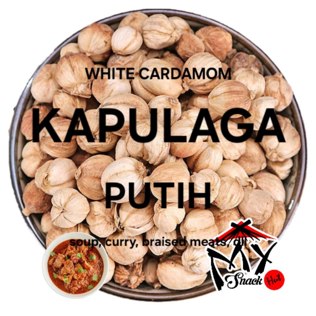 

KAPULAGA PUTIH UTUH 25GR WHITE CARDAMOM JAWA KARI NASI BIRYANI ROTI NAAN SUP SOP DAGING JAMU TEH TEA