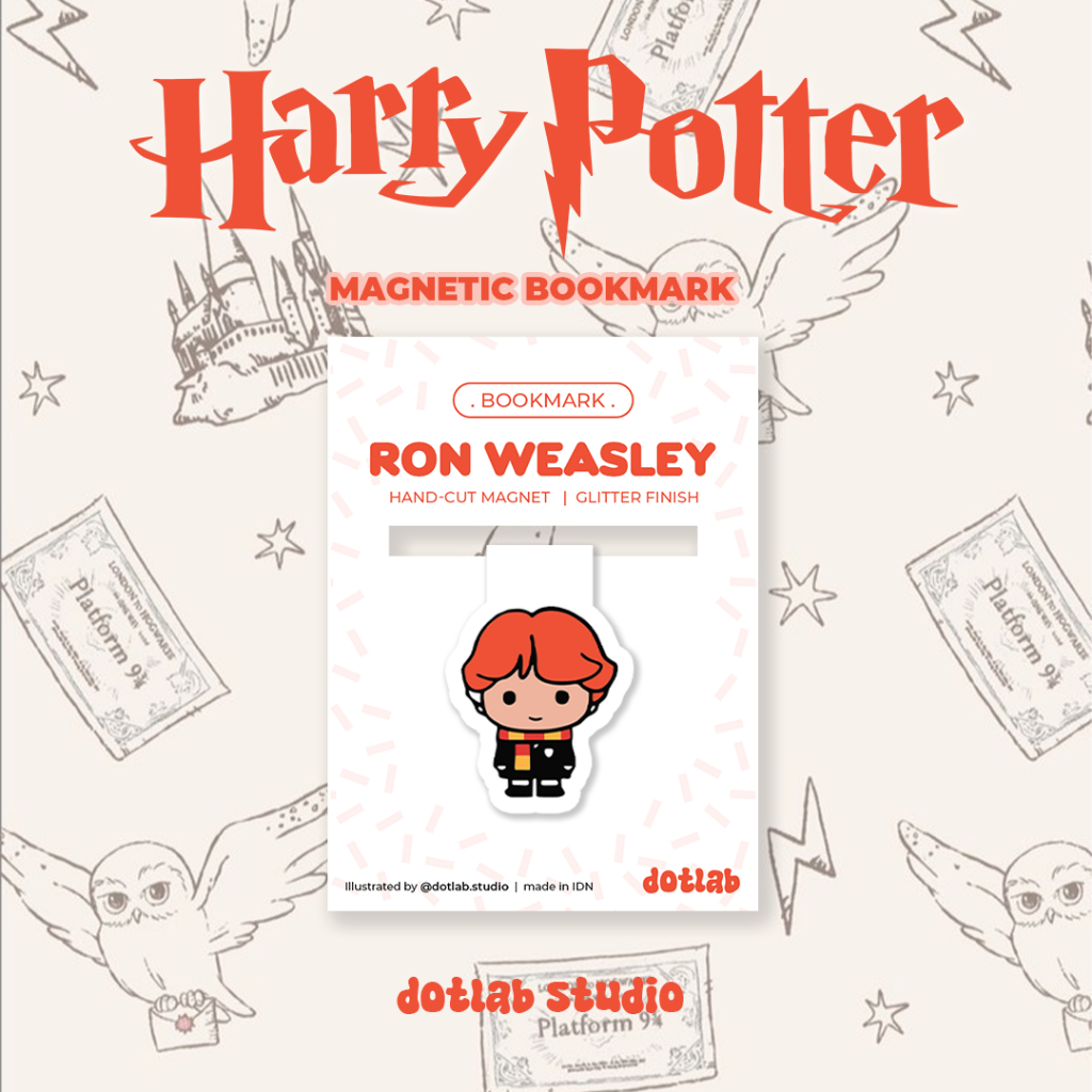

DOTLAB HARRY POTTER RON WEASLEY MAGNETIC BOOKMARKS | NOVEL | MOVIE BOOK GLITTER AESTHETIC CUTE