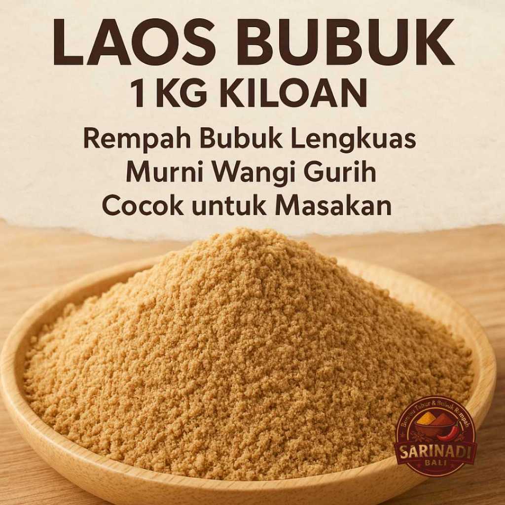 

Laos Bubuk 1Kg Kiloan Rempah Bubuk Lengkuas Murni Wangi Gurih Cocok untuk Masakan