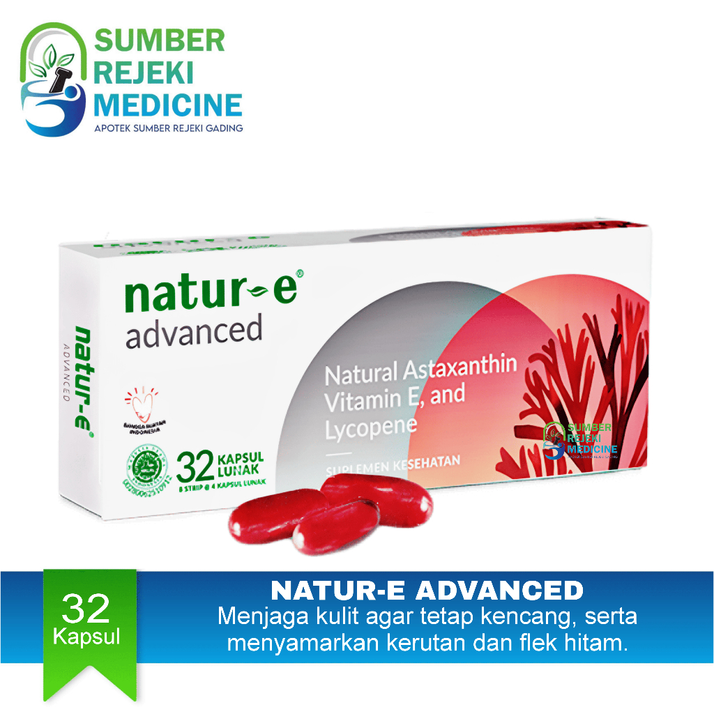 NATUR-E ADVANCED 1 BOX 32 CAPSUL / VITAMIN E / SUPLEMEN KULIT / NATUR-E