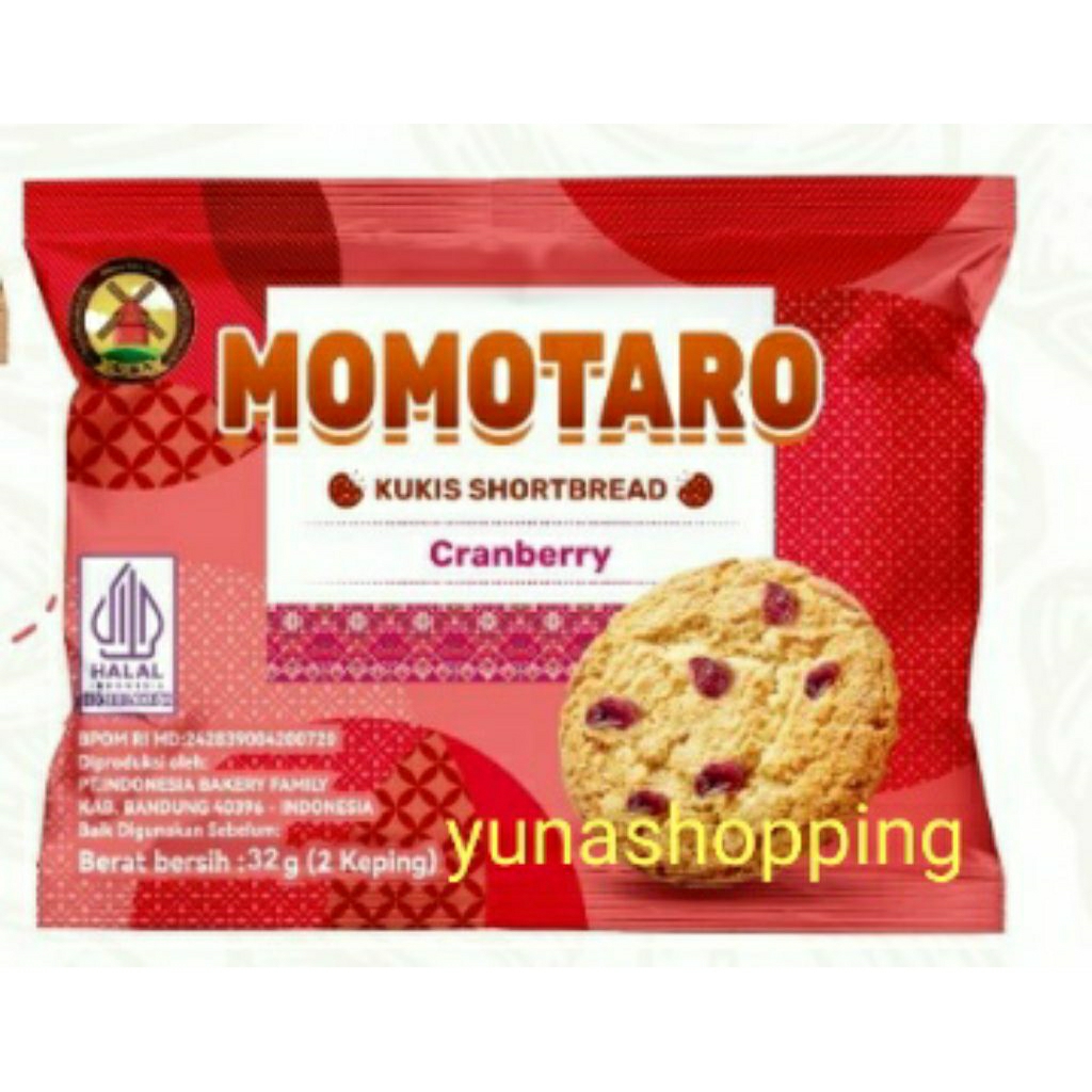 

Momotaro kukis cranberry 32g(2 keping)
