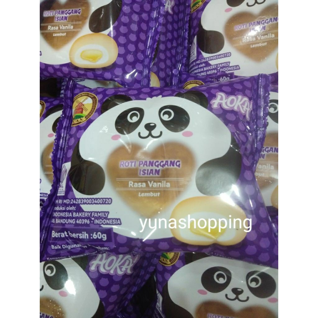 

Aoka Panda roti panggang isian vanila 4 pc @60g