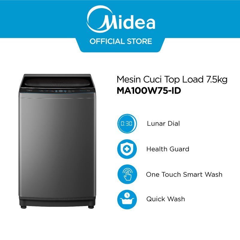 Midea Mesin Cuci Top Load MA100W75 Kapasitas 7.5kg
