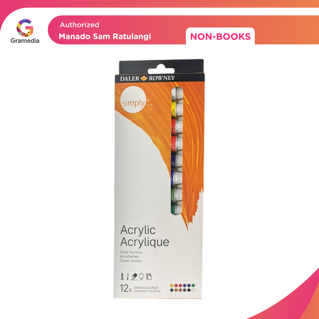 

Gramedia Manado-Simply Acrylic 12x12 ML SET