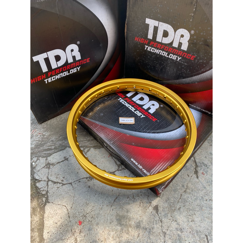 promo Velg / Rim TDR W Shape 17 X 185 Gold Matte 100% Original Hole 36 / H36