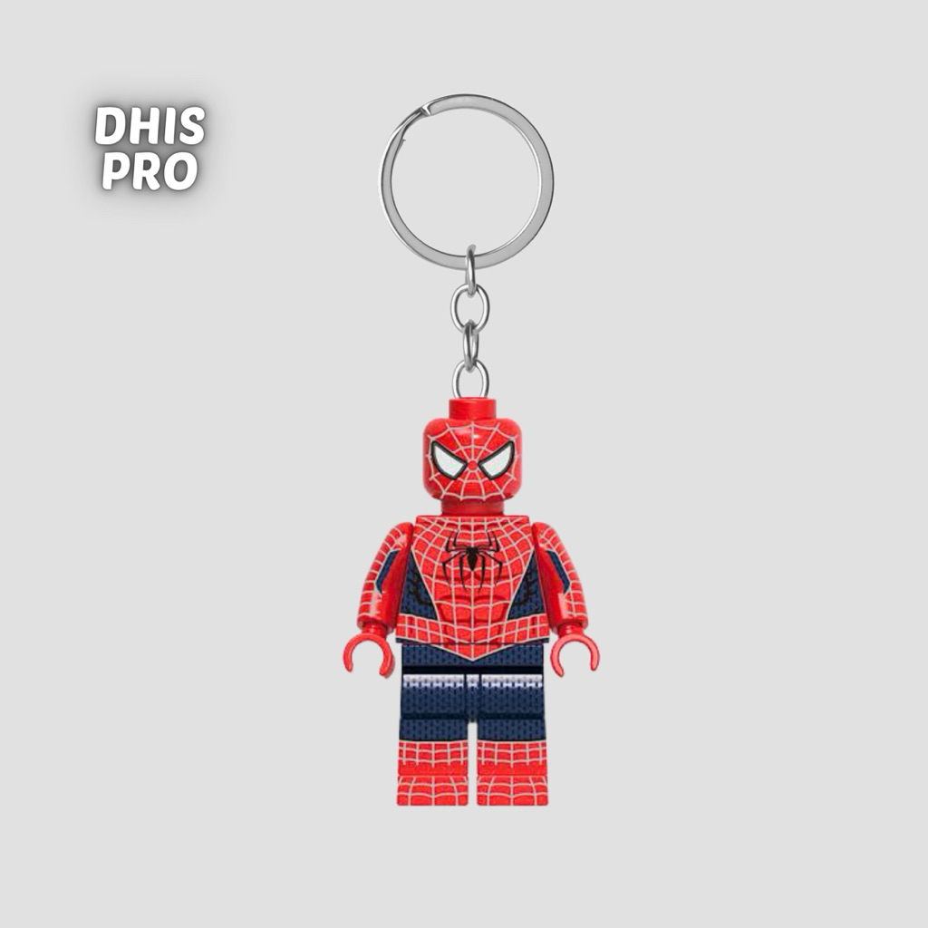 Dhis Project Gantungan Kunci LEGO Minifigure Spiderman Tobey Maguire No Way Home Marvel