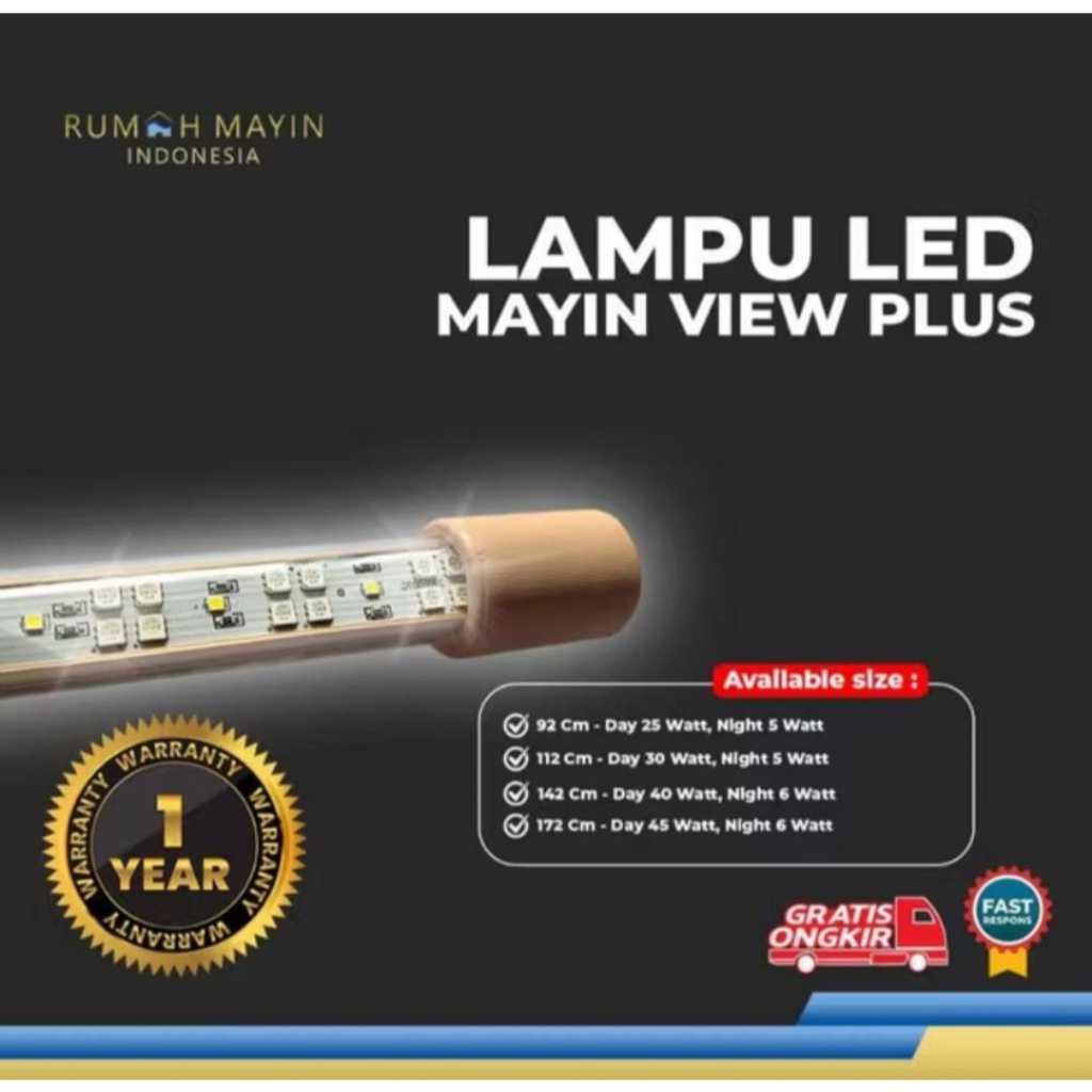 (KHUSUS INSTANT) MAYIN Lampu LED MAYIN PLUS Aquarium ikan Arowana / Arwana