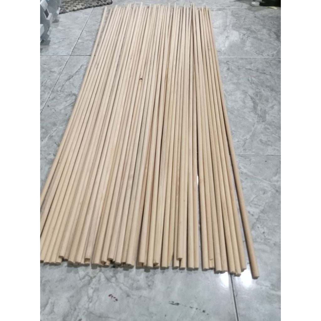 dowel kayu 6 mm,kayu bulat,stik kayu,tangkringan burung, kayu gamelina ,pinus,jati,mahoni,bahan kera