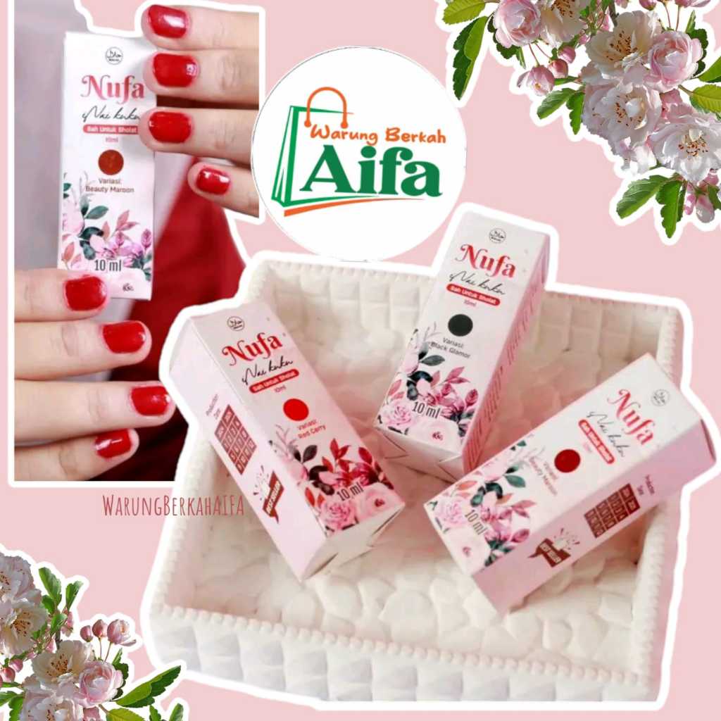 NUFA HENA KUKU BPOM 10 ML INAI WARNA MAROON MERAH PINK ORANGE HITAM COKLAT
