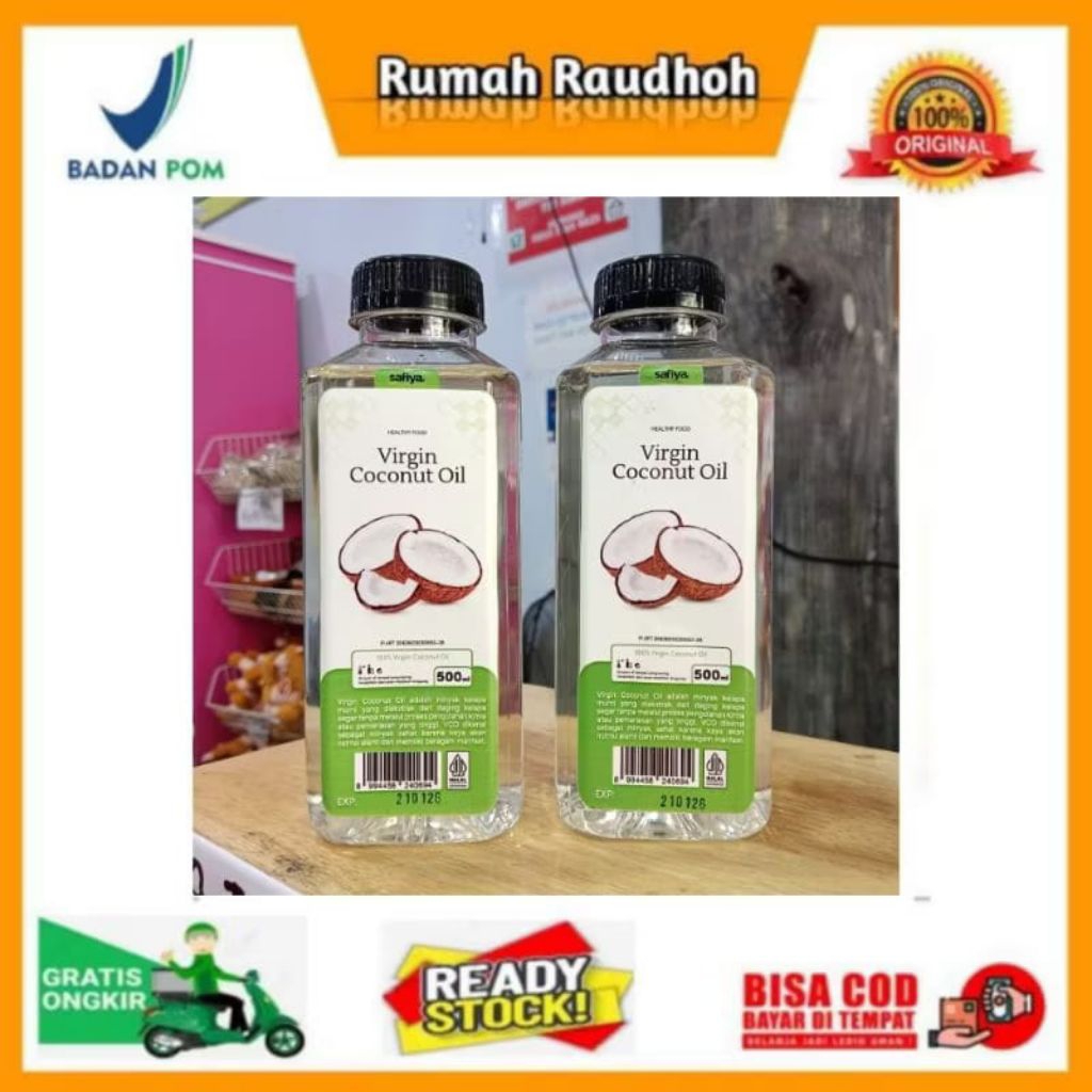 

EXTRA VIRGIN COCONUT OIL (VCO) 500 ML SAFIYA - MINYAK KELAPA MURNI KAYA MANFAAT