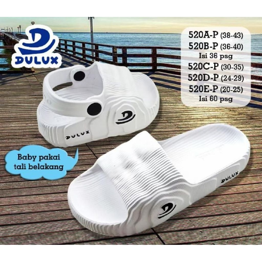 [GROSIR] Sandal Anak Dulux 520-P Model Slide Tebal – Ukuran 24–35