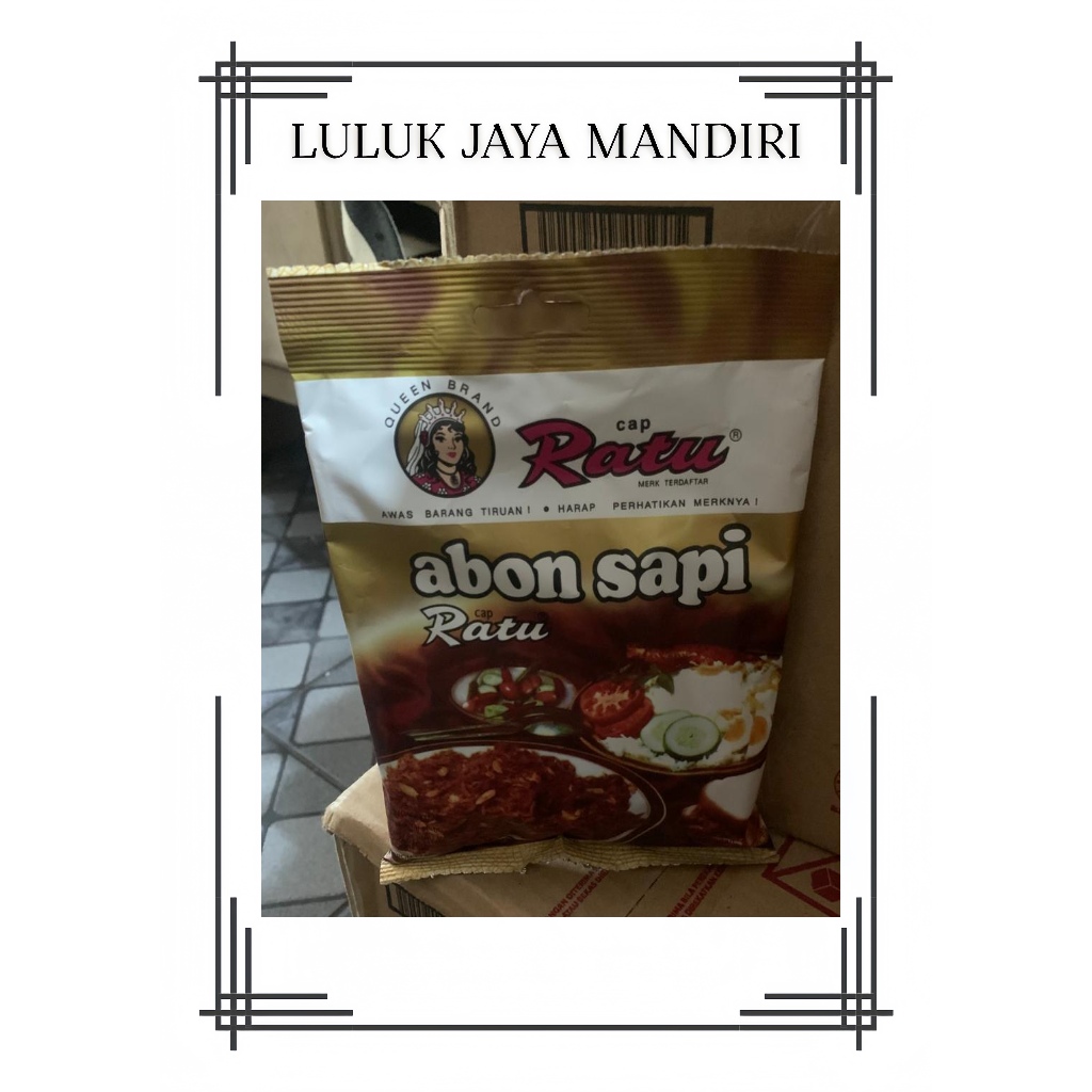 

Abon Sapi Cap Ratu Queen Brand 90gr – Abon Daging Sapi Asli Gurih & Siap Santap, Termurah