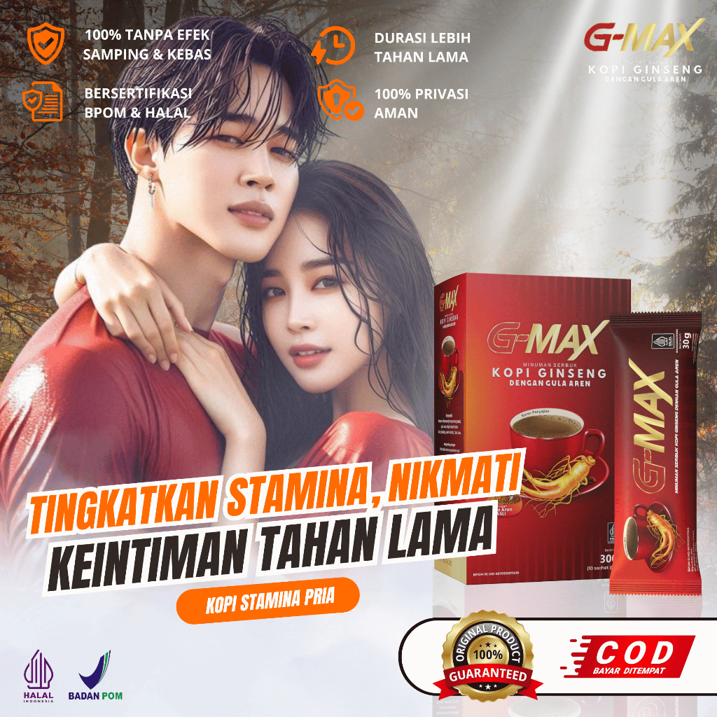 

GMAX COFFEE Minuman Kopi Gingseng Stamina Pria Tahan Lebih Lamaa Original BPOM Halal - GMAX Kopi Gingseng Dengan Extra Gula Aren