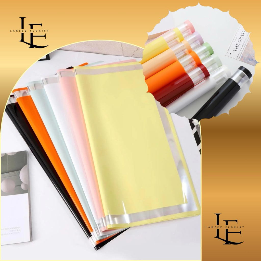 

[1 Pack Isi 20] Kertas Bungkus Pembungkus Bouquet Bucket Bunga Bening Pastel Anti Air