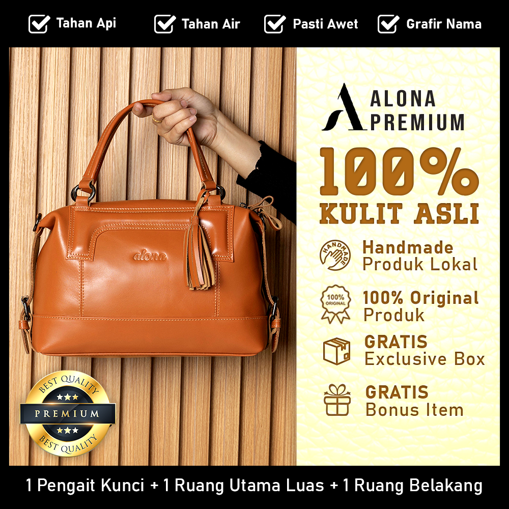 ALONA FREYA LEATHER- Tas Jinjing Kulit Shoulder Bag Wanita ASLI Wanita Alona ORIGINAL