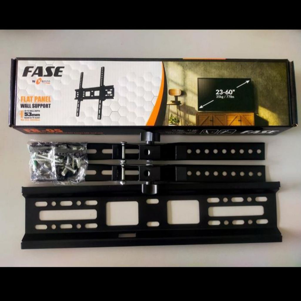 BREKET TV/GANTUNGAN TV FASE - BRACKET TV 40-85" WALL MOUNT - FB-12-(gratis jasa pasang)