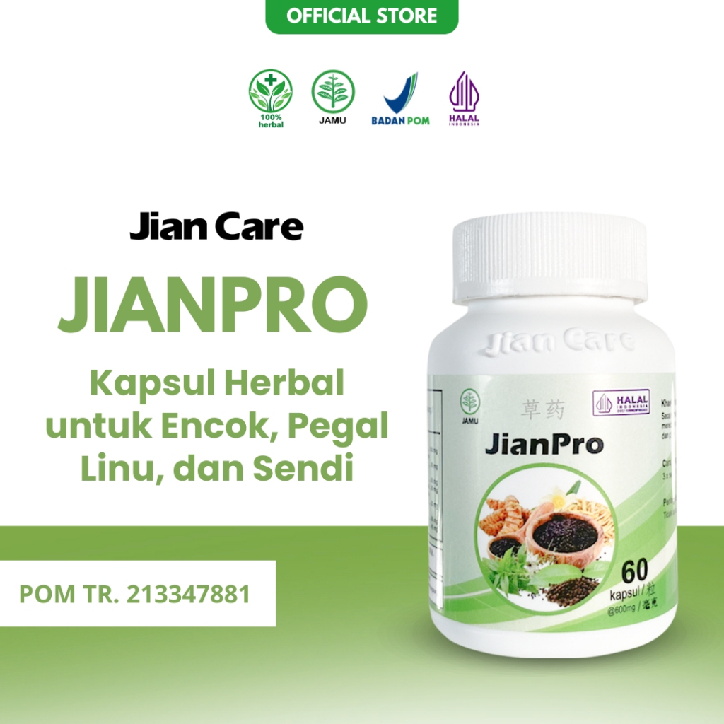 Jian Care Jianpro - Obat Herbal Cina Kapsul Untuk Encok, Pegal Linu & Sendi