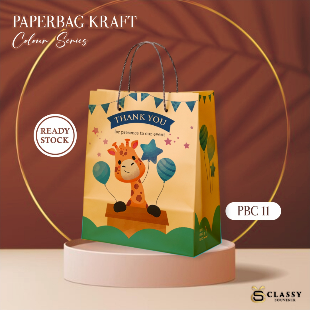

[12 PCS] PAPERBAG PBC 11 MOTIF READY STOCK - TAS SOUVENIR PERNIKAHAN BAHAN KRAFT LUSINAN