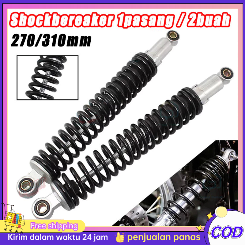 2Pcs shock breaker angkutan barang berat. sok breker 310mm kwalitas racing universal untuk semua mot