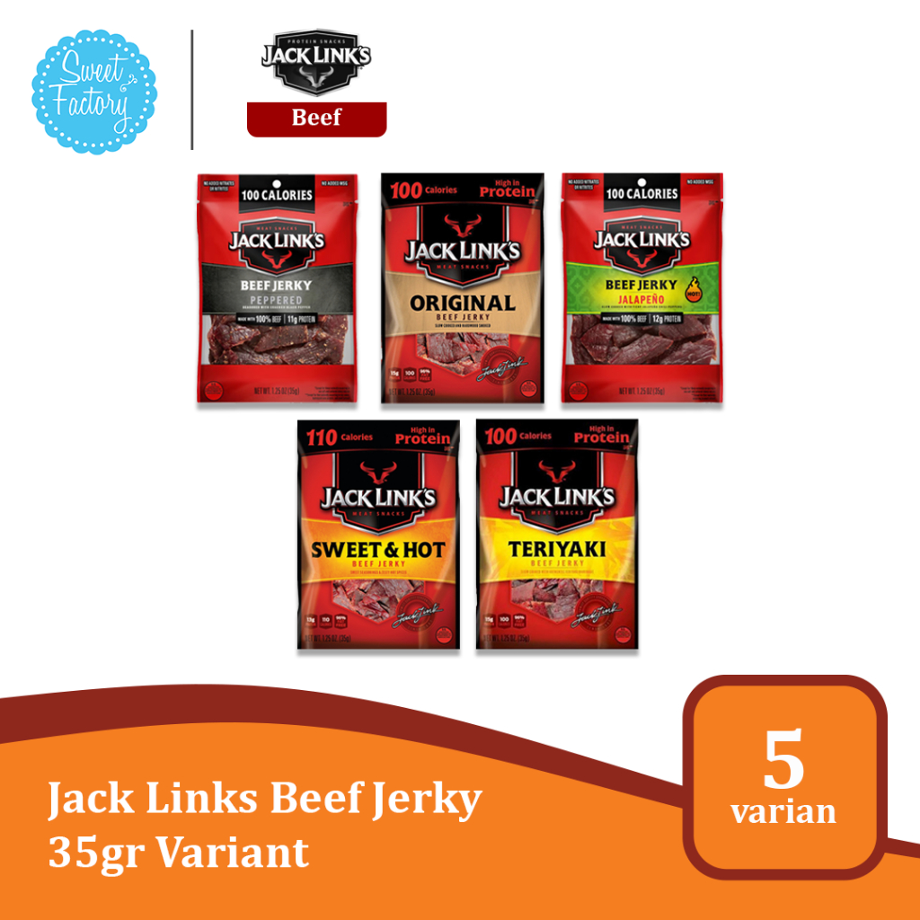 

Jack Link's Beef Jerky 1.25 oz - cemilan daging impor USA