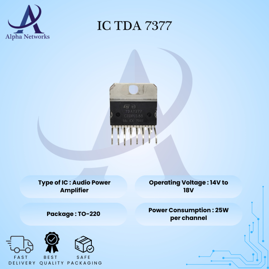 IC TDA7377 Audio Power Amplifier – 2.1 Channel | Untuk Audio Mobil & Speaker Aktif