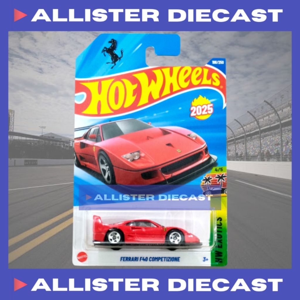Hot Wheels Ferrari F40 Competizione Merah Hotwheels Ferrari F40 Competizione Red HW Exotics Hot Whee