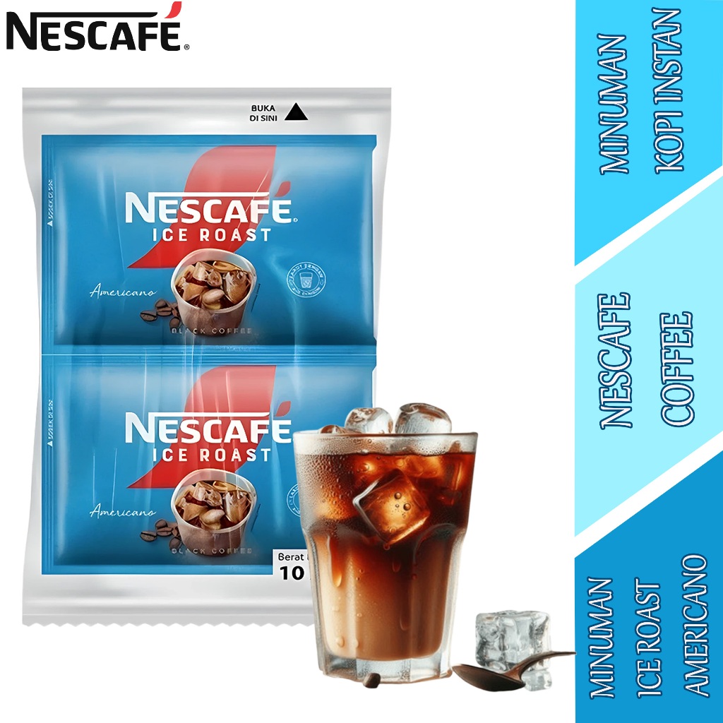 

Coffee Ice Roast Americano - Nescafe Coffee - Minuman Serbuk Kopi Instan - 10pcs x 2gr