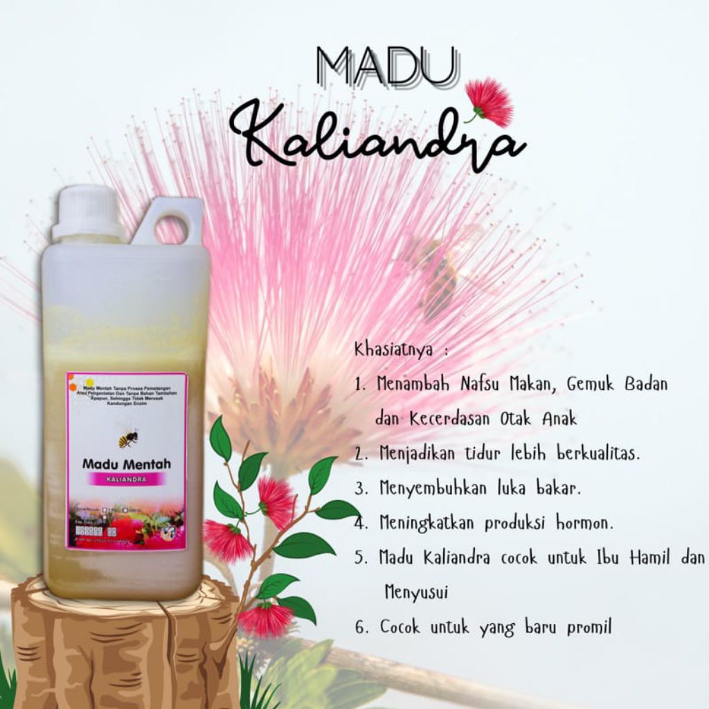 

[Raw Honey] Madu MENTAH Madu Kaliandra 1kg Asli 100%