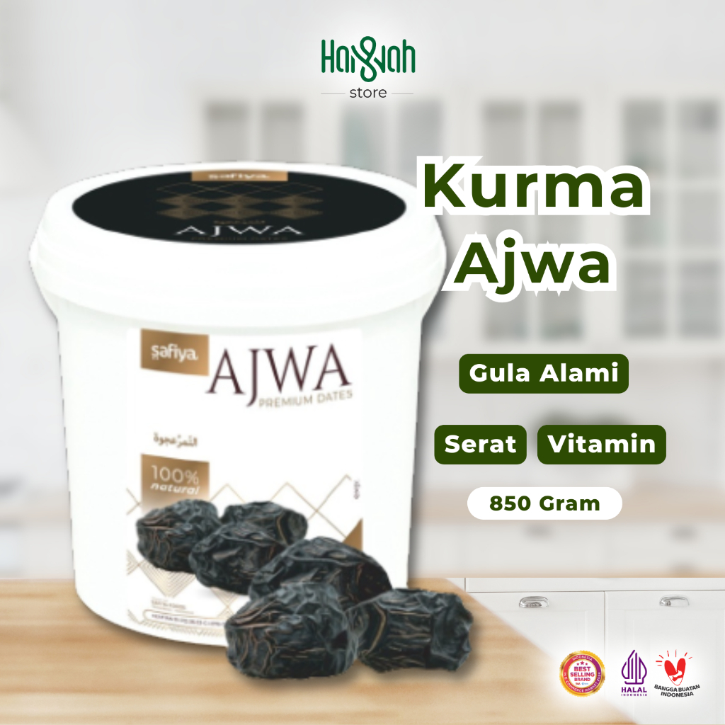 

Kurma Ajwa Safiya Ember 850 Gram Kurma Nabi Asli Madinah Premium