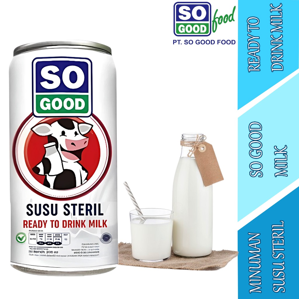 

Ready To Drink Milk - So Good - Minuman Susu Steril - 189ml