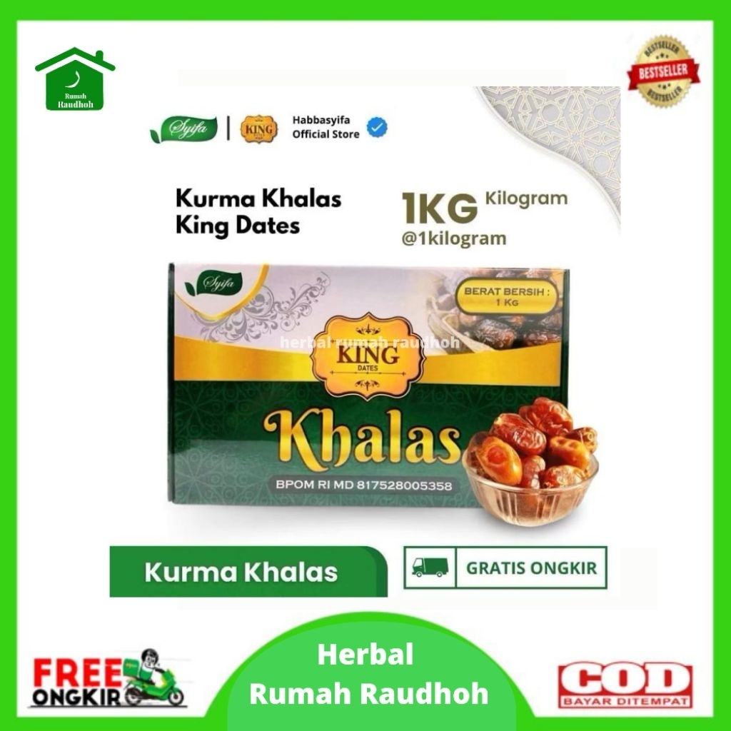 

KURMA KHALAS KING 1 KG ORIGINAL PREMIUM DATES - KURMA KERING
