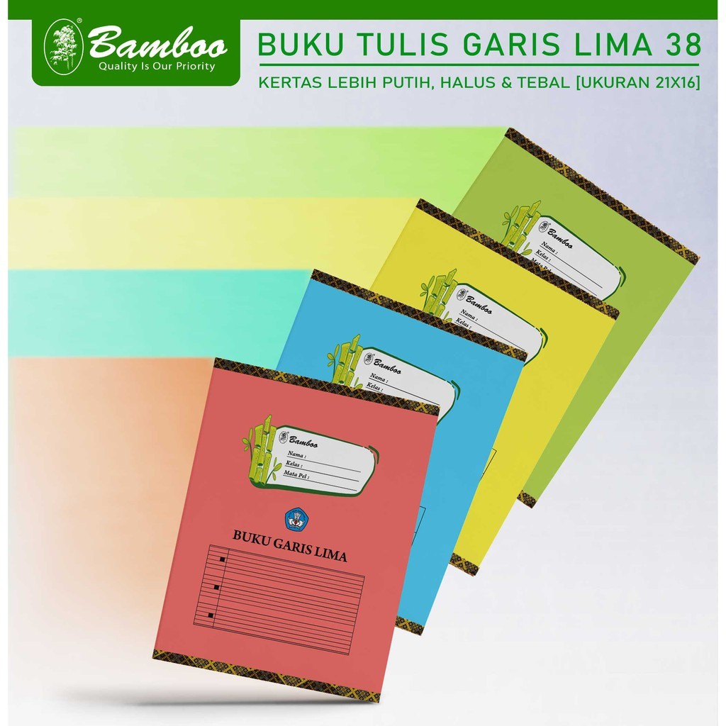 

BUKU GARIS LIMA BAMBOO ISI 10 BUKU 38 LEMBAR
