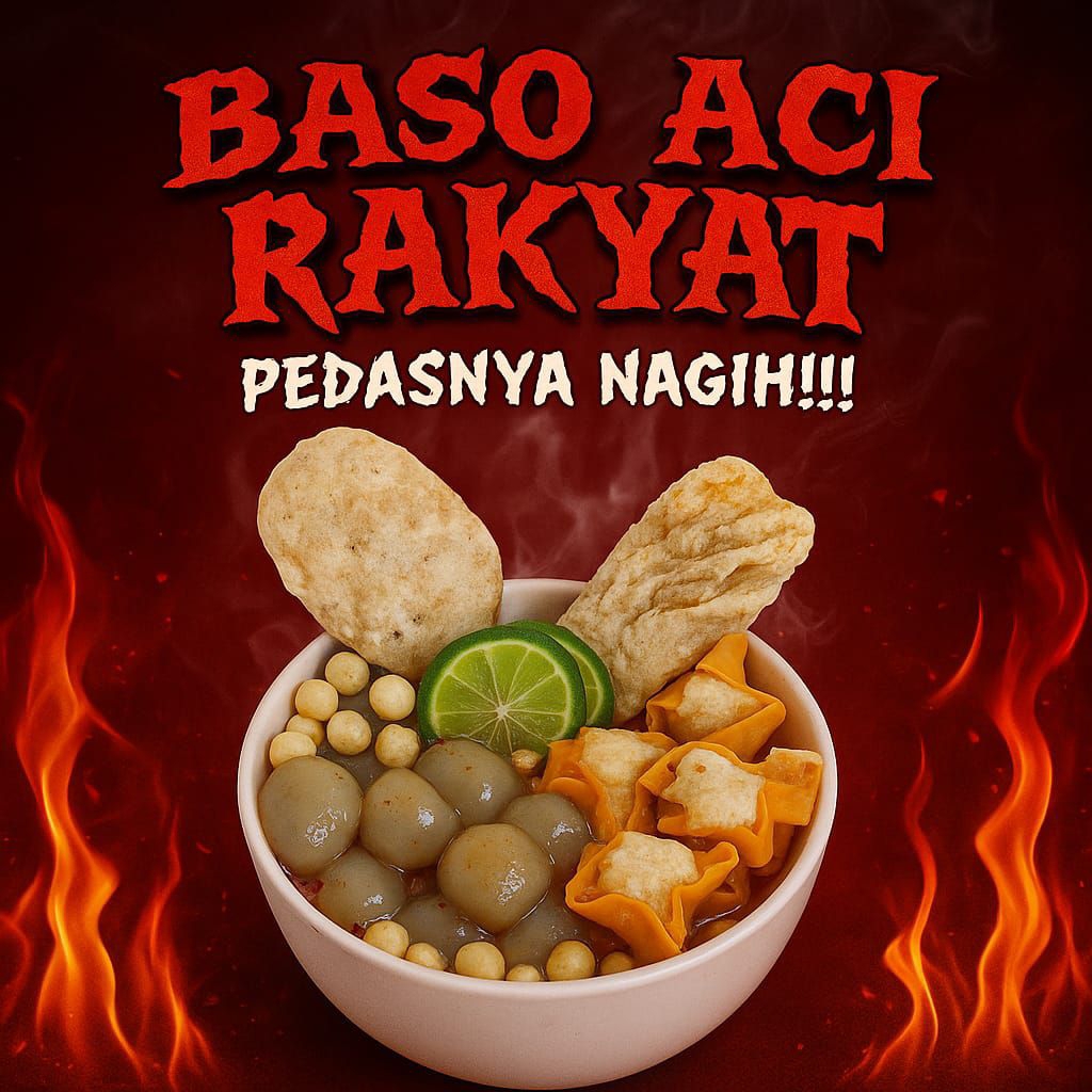 

BASO ACI RAKYAT, VARIAN ORIGINAL, MAKANAN PEDAS, KEKINIAN, TERMURAH, TERENAK