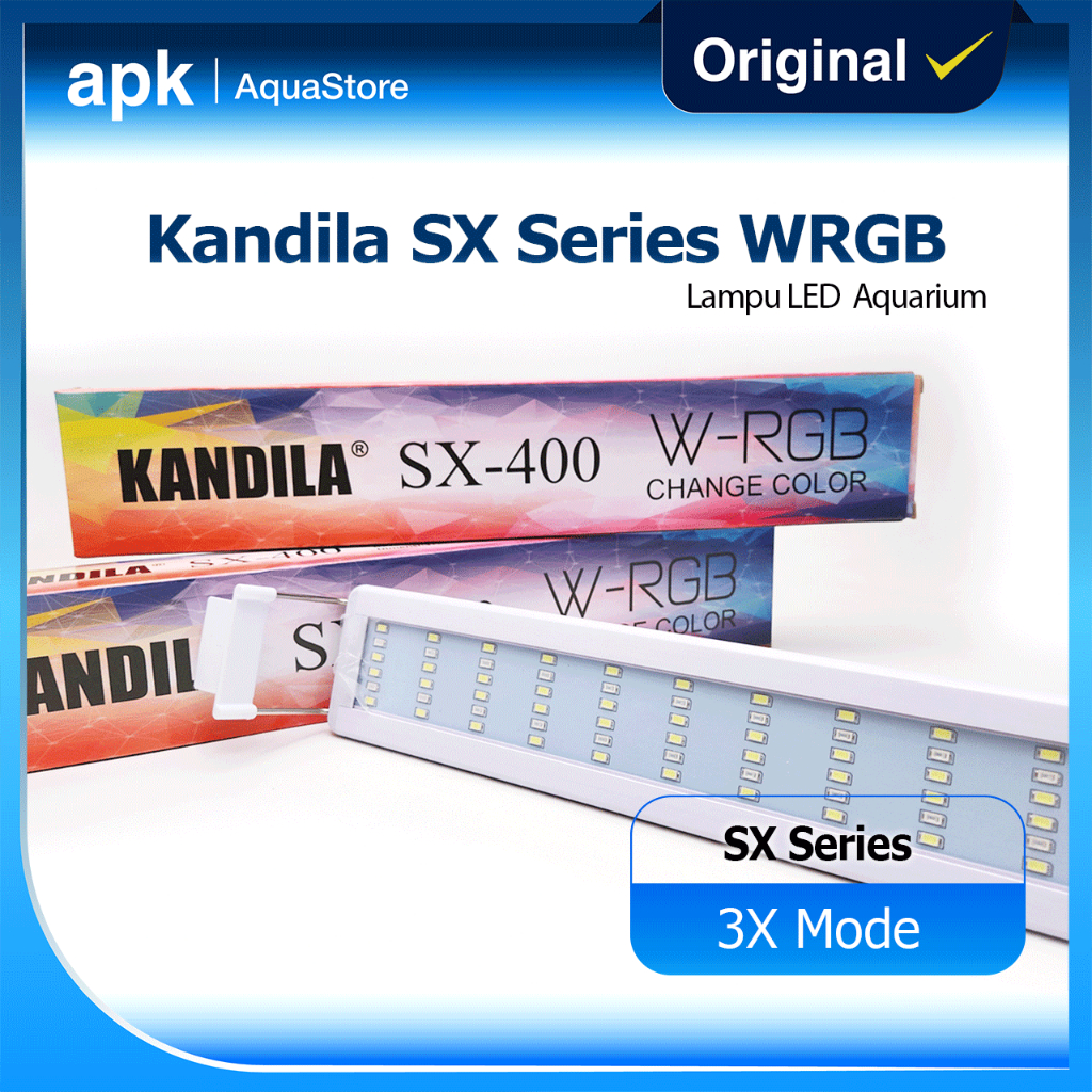 Lampu Aquarium 3 Mode WRGB LED KANDILA SX 200 300 400 500 600 800 1000
