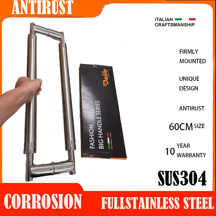Gagang Pintu Rumah Kayu/ Pegangan Pintu Rumah/ Full Handle Stainless Steel/ Tarikan Pintu 2 Rumah