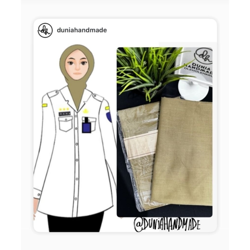 Jilbab Khaki Muda Pemda