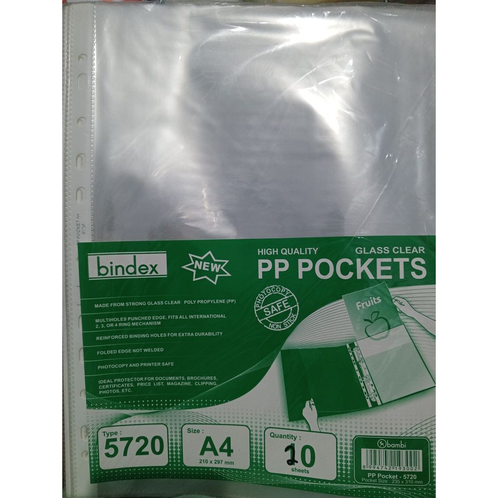 

Document Pocket Bindex 5720 Ukuran A4