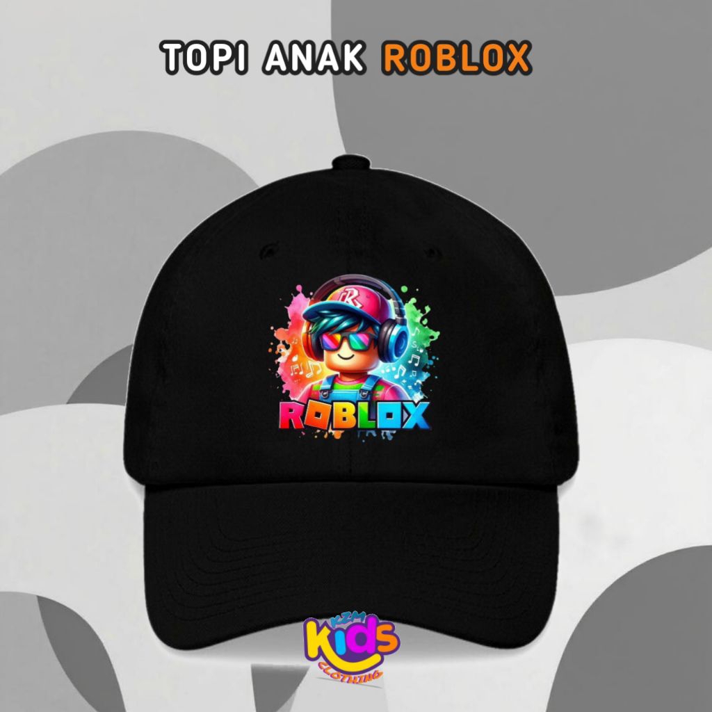 TOPI BASEBALL ANAK LAKI LAKI ROBLOX / FASHION ANAK COWOK KEREN WARNA HITAM PUTIH