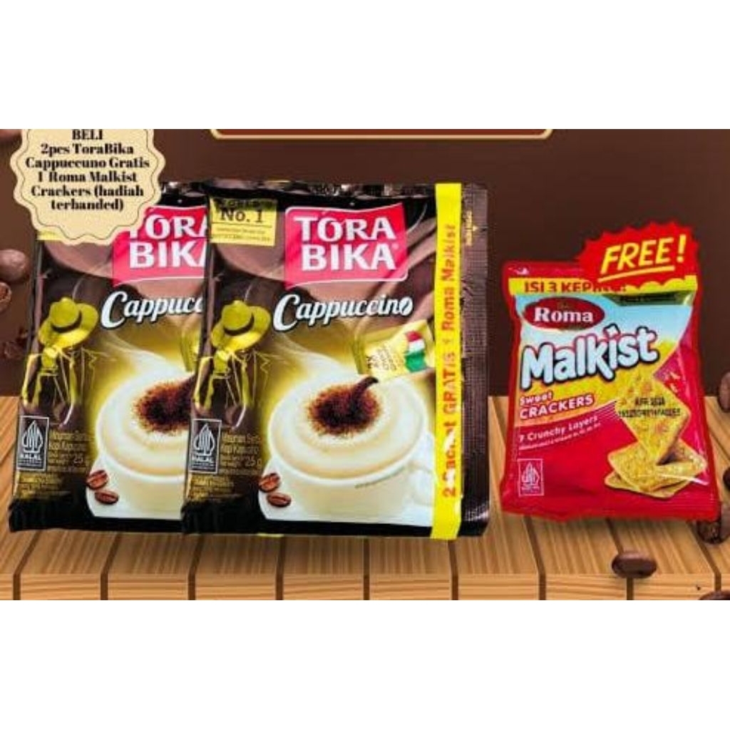 

PROMO!!! Torabika cappuccino 10pcs free malkis 5pcs